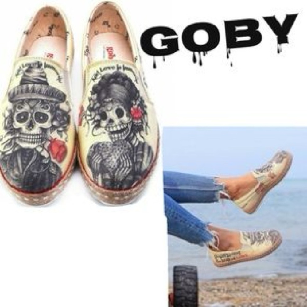 Goby Day Of The Dead Graphic Espadrilles